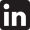 Black and white LinkedIn icon